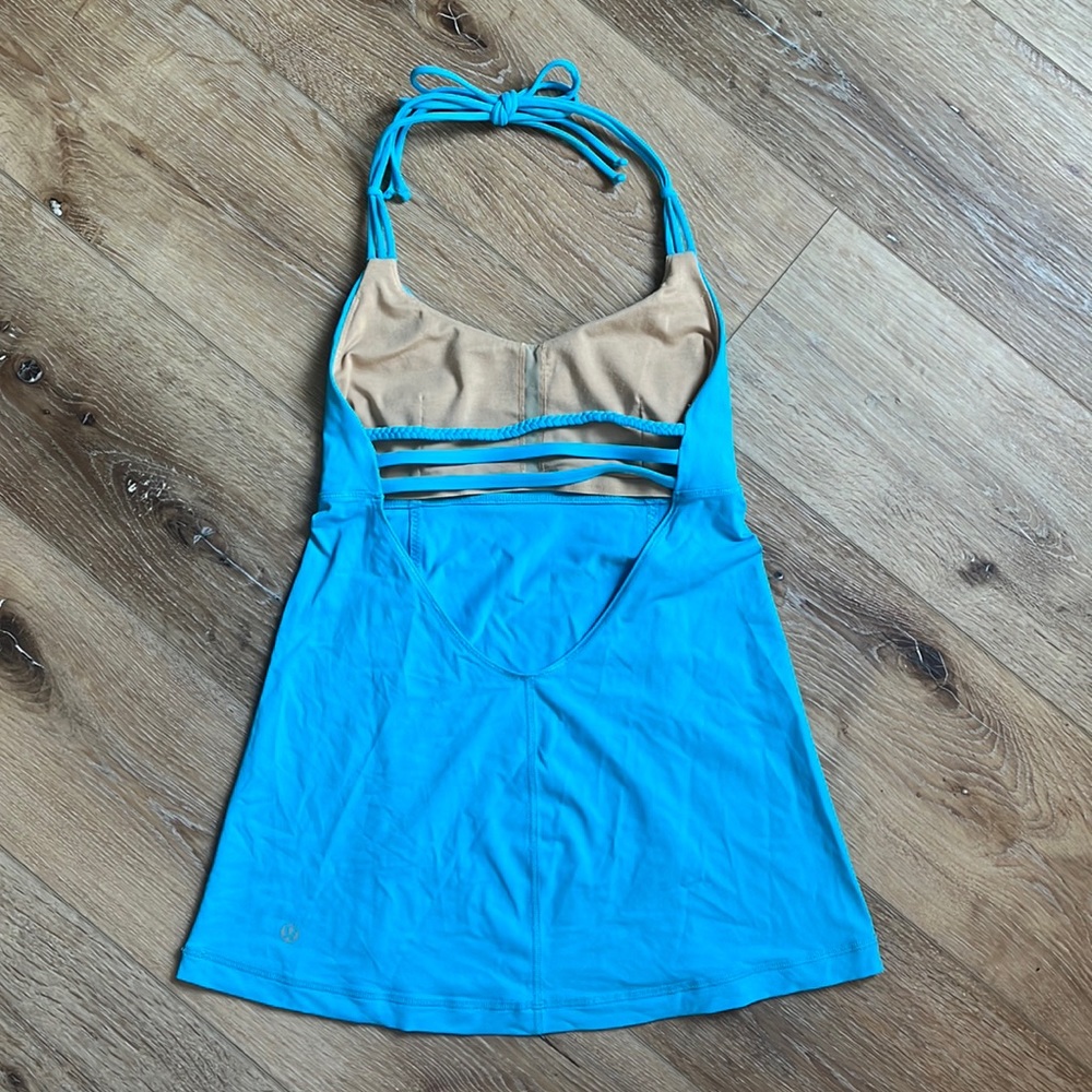 LULULEMON Alight Halter Tank Braided Aqua - Picture 1 of 10